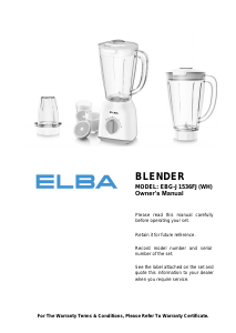 Manual Elba EBG-J1536FJ(WH) Blender