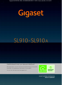 Handleiding Gigaset SL910 Draadloze telefoon