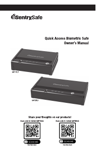 Handleiding SentrySafe QAP1BLX Kluis