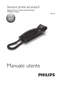 Manuale Philips M110W Telefono