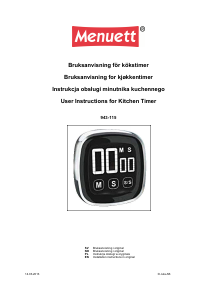 Bruksanvisning Menuett 943-115 Kjøkkenur