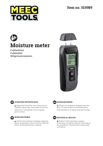 Bruksanvisning Meec Tools 010-989 Fuktighetsmåler