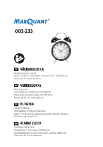 Manual MarQuant 003-233 Alarm Clock