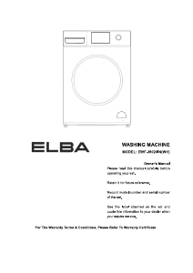 Handleiding Elba EWF-J8020IN(WH) Wasmachine