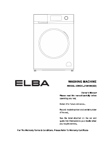 Manual Elba EWDC-J1061IN(GD) Washer-Dryer