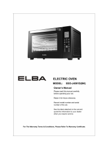 Manual Elba EEO-J4591D(BK) Oven