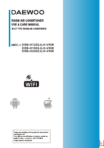 Manual Daewoo DSB-H1802JLH-VKW Air Conditioner