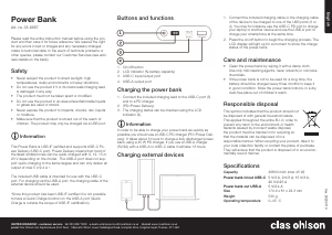 Handleiding Clas Ohlson 38-9687 Mobiele oplader