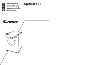 Manuale Candy AQUA 8T CE Lavatrice