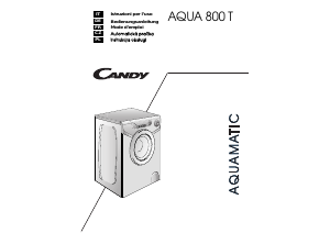 Manuale Candy AQUA 800 T Lavatrice