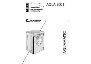 Manuale Candy AQUA 800T-45 Lavatrice