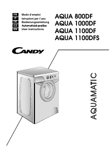Manuál Candy AQUA 1000DF Pračka