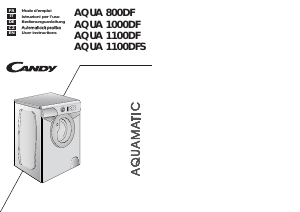 Manual Candy AQUA 1100DFS Washing Machine