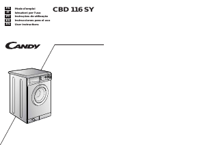 Mode d’emploi Candy CBD 116-37SME Lave-linge