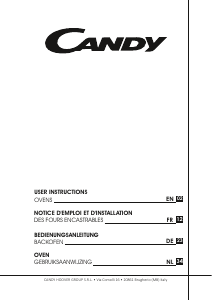 Manual Candy FCT200X/E Oven