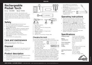 Bedienungsanleitung Asaklitt 36-5998 Taschenlampe