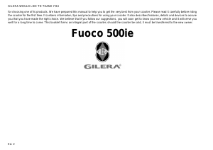 Manual Gilera Fuoco 500ie Scooter