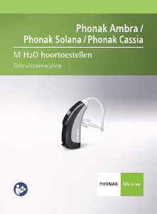 Handleiding Phonak Cassia M H2O Hoortoestel