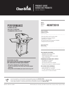 Manual de uso Char-Broil 463673519 Performance Barbacoa