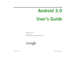 Handleiding Google Android 3.0 Honeycomb