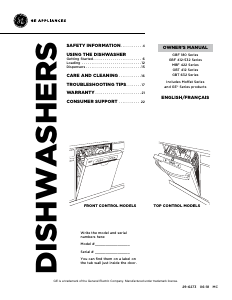 Manual GE GBT412SIMII Dishwasher