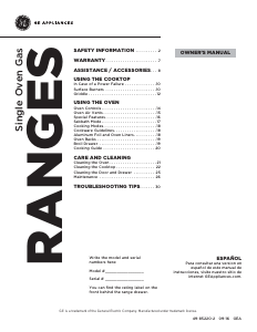 Manual GE JCGB725SENSS Range