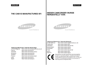 Handleiding Samsung VP-M110BMEM Camcorder