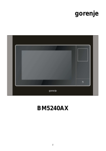 Brugsanvisning Gorenje BM5240AX Mikroovn