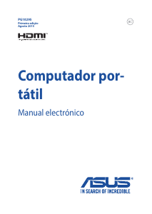Manual Asus X556UJ Computador portátil