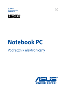 Instrukcja Asus UX305LA ZenBook Komputer przenośny