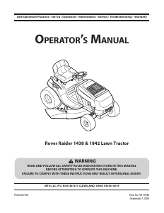 Handleiding Rover Raider 1438 Grasmaaier