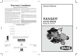 Rover ranger ride on deals mower manual