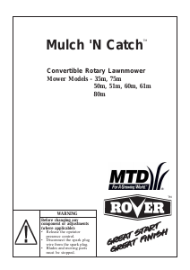 Manual Rover Regal SP Mulch N Catch 50m Lawn Mower