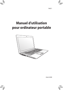 Mode d’emploi Asus N71Vg Ordinateur portable