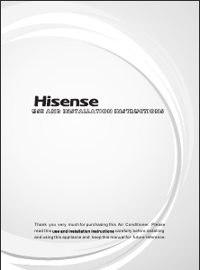 Manual de uso Hisense ADT26UX4RBL4 Aire acondicionado