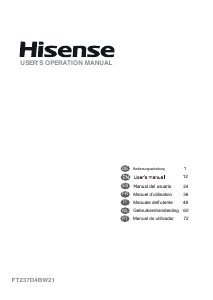 Manual de uso Hisense FT237D4BW21 Congelador
