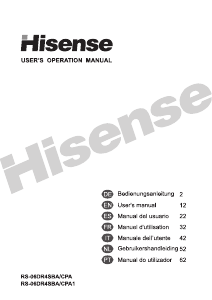 Manuale Hisense RR55D4AW1 Frigorifero