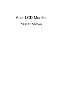 Kullanım kılavuzu Acer ED270RP LCD ekran