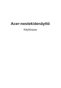 Käyttöohje Acer ED323QURA Nestekidenäyttö