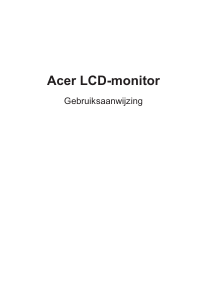 Handleiding Acer XZ322Q LCD monitor