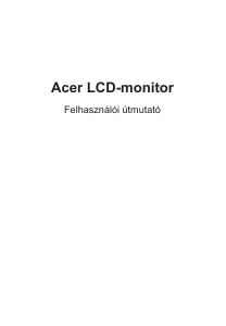 Használati útmutató Acer X34P LCD-monitor