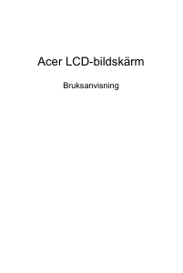 Bruksanvisning Acer EI322QURP LCD skärm
