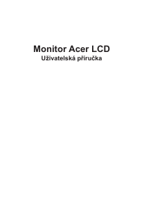Manuál Acer K273 LCD monitor