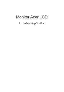 Manuál Acer V226HQLG LCD monitor