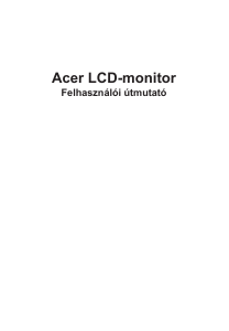 Használati útmutató Acer XV270U LCD-monitor