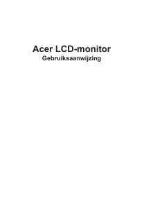 Handleiding Acer XV273X LCD monitor