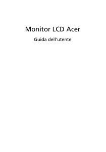 Manuale Acer B276HULE Monitor LCD