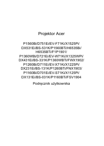 Instrukcja Acer P1360WBTi Projektor