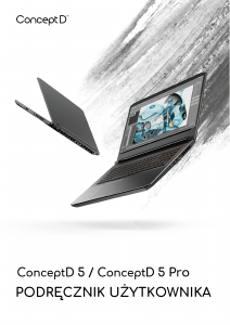 Instrukcja Acer ConceptD CN517-71 Komputer przenośny