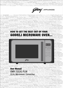 Manual Godrej GMX 23CA3 PLM Microwave